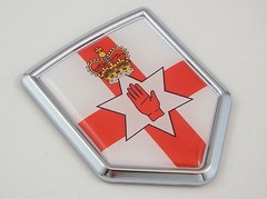 Northern Ireland flag Decal Car Chrome Emblem Sticker badge crest Auto bike