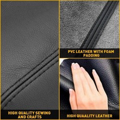 4/8X Black Front Rear Leather Door Panels Cover Armrest For Honda Pilot 2009-201