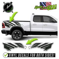 Bedside Stripe Graphics Decal Kit 2 Fits 2009 2019 2021 Ram 1500 2500 Rebel TRX