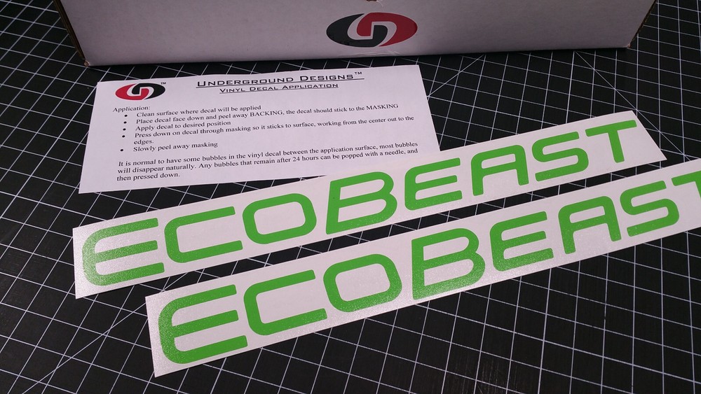 ECOBEAST Decals (2pk) Ecoboost Window Fender Stickers for F150 2.7 3.0 3.5 Turbo