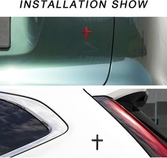 Elegant Black+Red 3D Metal Jesus Cross Badge Stickers for Cars – 2 Count