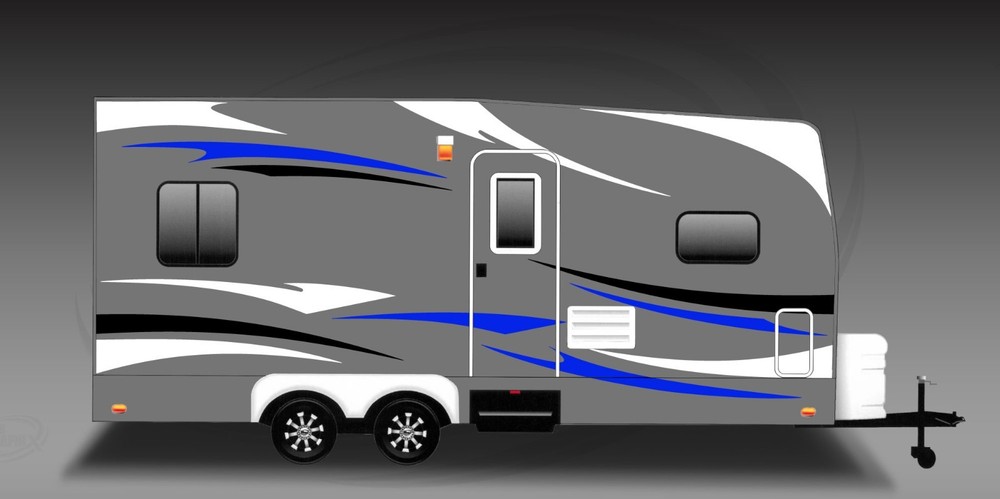 RV, Trailer Hauler, Camper, Motor-home Large Decals/Graphics Kit
