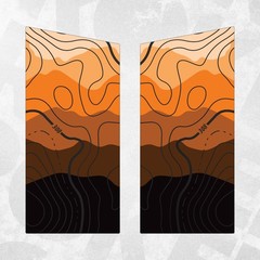 Desert Topographic Door Graphics Compatible with Sprinter Crafter Mk1 Mk2 – 2pc