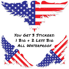Stickios American Flag Eagle Decals – Made in USA