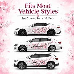 2PCS Sakura Cherry Blossom Car Livery, Japanese Theme Side Car Vinyl Livery, …
