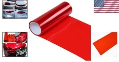 Stretchable Waterproof Red Vinyl Film – Headlight, Tail Light, Fog Light Tint