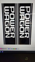 Bedstripes Vinyl compatible with Dodge Ram Power Wagon TRUCK both sides .