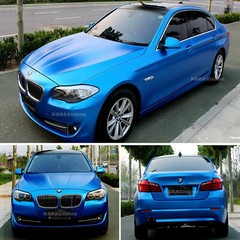 Full Car Wrap Blue Pearl Metal Satin Chrome Glitter Vinyl Sticker 50FT x 5FT US