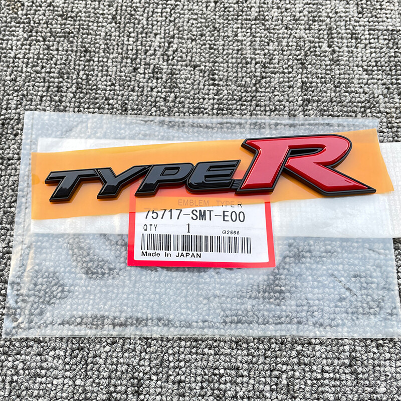 Genuine/JDM Type R Emblem For Honda Civic FK2 FD2 FN Rear Badge 75717-SMT-E00