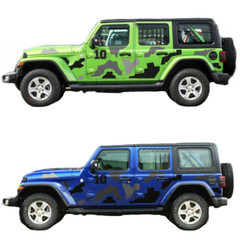 Graphics Camouflage Stripe Car Sticker For Jeep Wrangler Side Door Bonnet Decals