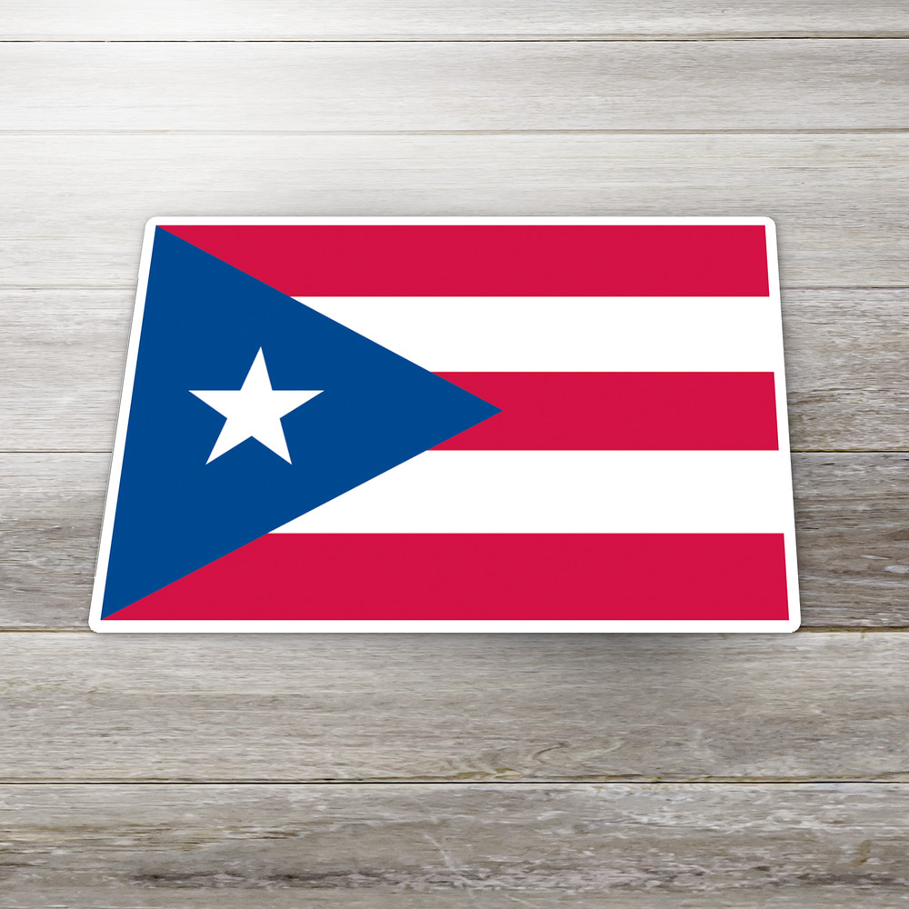 Puerto Rico Flag Sticker Decal Boricua Pride Official Royal Blue 1.5″ – 25″ Size