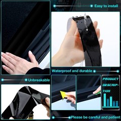 3 Rolls Gloss Black Vinyl Wrap with Tools Vinyl Wrap Rolls Car Wrap Vinyl Bla…