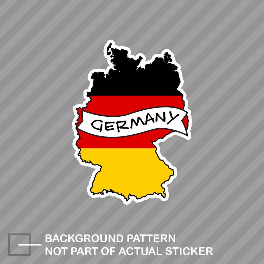 German Shaped Germany Flag Sticker Decal Vinyl ribbon country pride