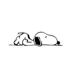 Snoopy Laying Down Decal Bumper Sticker Window Mirror Laptop Car Truck
