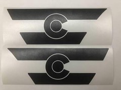 Premium Cast Matte Black Vinyl Flag Decals for Wrangler JL and Gladiator Fender