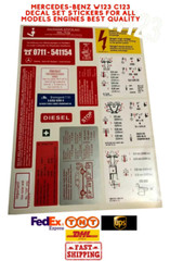 Decal Set Stickers For Mercedes-Benz W123 230 280E Class All Models Best Quality