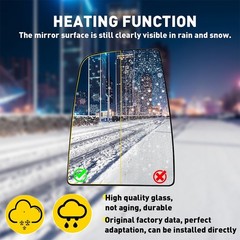 2/4X Side Wing Mirror Glass Heated Upper Lower Left For Ford Transit 150 250 350