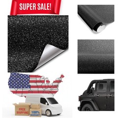 Black Indestructible 20 Mil Vinyl Wrap – Universal Fit 1/2ft x 5ft for Vehicles