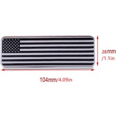 Car Body Sticker Decor 3D Metal American Flag Decal Waterproof Accessories 2PCS