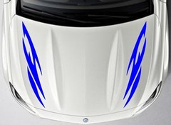 Car Decals Spear Stripes 5”x31” Motorcycle Vinyl Front Hood sticker CG380 2pcs