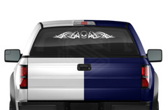 105-01 SKULL Windshield Decal Window Sticker Vinyl Graphic Tribal Skull Design