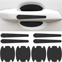 8pcs Car Door Handle Bowl Anti Scratch Sticker Protector Black Accessories
