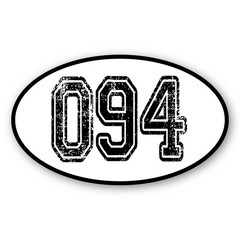 Custom Oval Number 6″ 8″ 10″ 12″ 14″ H Glossy Matte Sticker /Magnet Car Door x2
