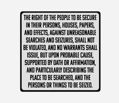 10-Pack FOURTH AMENDMENT DEMOCRACY Stickers 4″x4″ Bumper Decals Water-Resistant