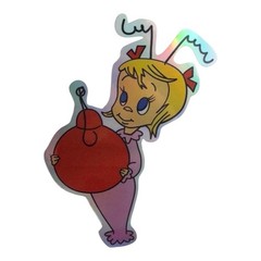 CINDY LOU WHO GRINCH DR SUESS LED Holographic Metallic 3” Vinyl Decal Sticker