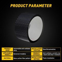 5D Carbon Fiber Car Stickers Door Sill Scuff Anti Scratch Tape Protection Film