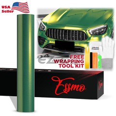 ESSMO PET Galaxy Dust Gloss Emerald Green Auto Car Vinyl Wrap Decal Sticker