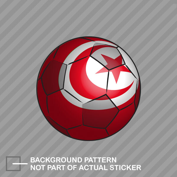 Tunisia Soccer Ball Sticker Decal Vinyl Tunisian Flag Football
