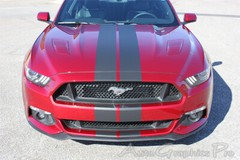 2015-2017 Ford Mustang SLIM RACING STRIPES 7 Inch Wide Hood 3M Pro Vinyl Decals