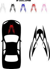 H3 (5 colors to choose from) Automotive hood decal graphic 18″ x 30″
