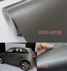 50FT x 5FT Car Metallic Steel Matte Brushed ALUMINUM Vinyl Wrap Sticker Grey CF