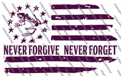 Bone Frog,Never Forgive,Never Forget,Flag,We The People,Military,,,Vinyl Decal