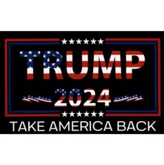 3×5 Inch President Donald Trump MAGA 2024 TAKE AMERICA BACK US Flag Sticker