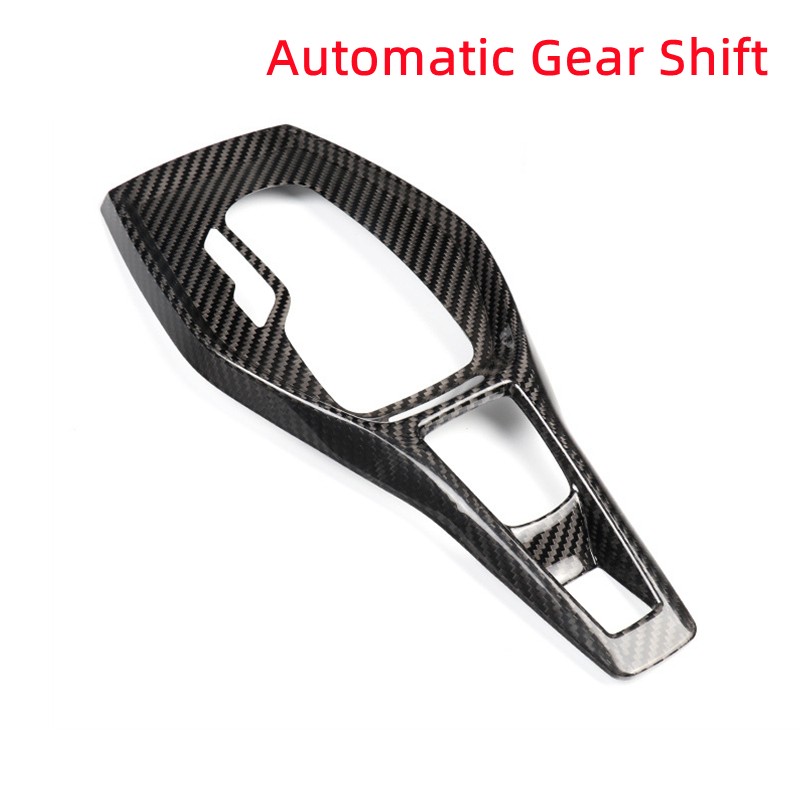 Bright Hard Carbon Fiber Car Console Shifter Panel Cover for Camaro 2016-2023