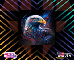 GLORIOUS BALD EAGLE+DECAL,WINDOW,WALL,COMPUTER,ETC+6YEARS+R LAMINATED+FREE STIC
