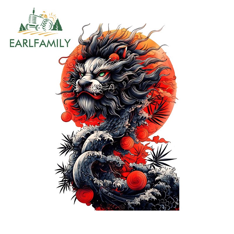 EARLFAMILY Dragon Samurai Car Stickers Alluring Ass Slap Great Personal Decals