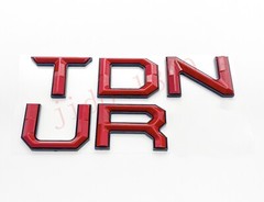 Red BLACK letters compatible with TOYOTA TUNDRA 2022 23 logo Front insert