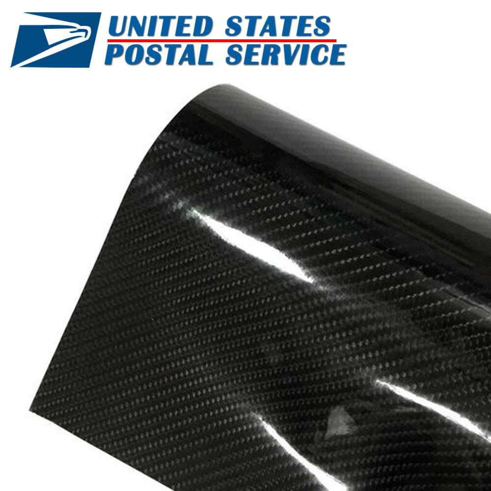 Carbon Fiber Texture Black Vinyl Car Wrap Sticker Interior Decal Film DIY Decor