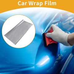 Matte Silver Tone Protective Car Wrap Film 152x152cm 5.5mil 1 Pc Universal
