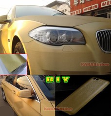 Flexible Gold Matte Car Metal Brushed Texture Aluminum Vinyl Wrap PVC Sticker US