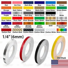 1/4″ Roll Vinyl Pinstriping Pin Stripe Solid Line Car Tape Decal Stickers 6mm