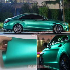 65FT x 5FT Full Car Wrap Metallic Satin Matte Chrome Vinyl Sticker Lake Green CF