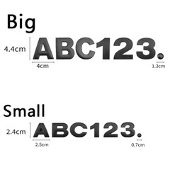 3D Metal DIY Alphabet Letters & Numbers Car Sticker Emblems for Trunk Decor