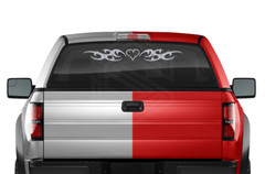 168-01 HEART Decal Sticker Windshield Window Vinyl Banner Graphic Tribal Heart