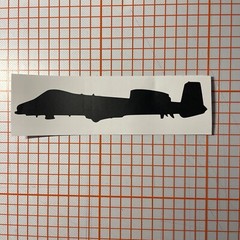 A10 WARTHOG SILHOUETTE CAR DECAL 7in X 2in Ideal Aviation Enthusiasts