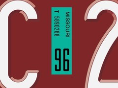 Missouri license plate registration sticker, 1989 to 1997